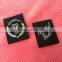 off white cotton woven label,center fold size woven tags