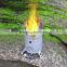 Outdoor Cooking Camping Hiking Folding Steel Wood Stove Pocket Alcohol Stove wood fuel stove.