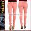 High Quality Destructed Coral Women Skinny Jeans (LOTX318)