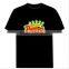 Wholesale custom led lighted up t shirts/light t-shirt