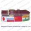 Handmade Needlepoint Flag Belt with Genuine Cowhide Leather Backing and Tabs