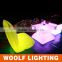 Modern Indoor and Outdoor Hotel and Bar Used Leisure LED Light Up Sofa Furniture