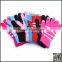 New arrival double thick winter acrylic fiber knitting stripes touch screen gloves,touch screen