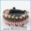 Outdoor Survival Logo Engraved Paracord Bracelet With Fire Starter Buckle