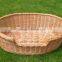 natural oval wicker dog bed basket