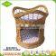 Custom comfortable nature large handmade 2 layer round willow wicker dog bed