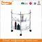 Dual Tier Chrome Plating Metal Wash Basin Storage Rack