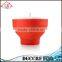 NBRSC Collapsable Make Pop Healthy Popcorn Microwave Popcorn Maker Popper Bowl Red