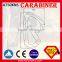 CE+UIAA Certificate Mountain Climbing Aluminum Carabiner With 24KN