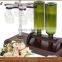 High quality wooden wine rack and hanging wine glass rack