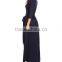 maxi muslim dress Wider Neckline Navy Three-Quarter Sleeve Maxi Dress Evening Gowns Long