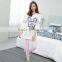 2017 cotton pajamas summer trousers of 7 minutes of sleeve wear suits