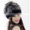 CX-C-135C Wholesale Warm Genuine Rex Rabbit Fur Women Hat