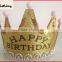 2014 new happy birthday child hair ornaments crown hair accessory with light