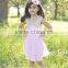 2017 Christmas Dress Chiffon With Gold Sequin Collar Dress Baby Kids Summer Dress