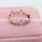 Women's Three Colors Rhinestone EKG Wave Midi Finger Knuckle Rings