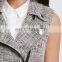 New Arrival Ladies Office Wear Clothing Off-center Zippered Front Women Vest