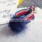 Fashion fur pompom hair band girl fur ball hair elastic mink fur accessory