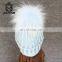 fashion knit beanie wholesale fashion winter hat with pompom 100% wool knitted beanie hat