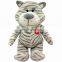 Big Brand Cartoon White Tiger Soft Toy With Red Heart Promorion Gift Custom Stuffed Tiger Plush Toy