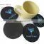 Hot sale round Eva foam coffee coaster, slip cup pad with heat transfer printing logo