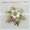 XSXZ698135-3 Fashion Rhinestone Snowflake Brooch Christmas Gift Ideas for Friends