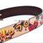 creative design printing individualized pattern leather belt with solid metal buckles Hip-hop belts