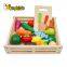 New kids pretend play wooden kitchen food toys with fruit and vegetables W10B224