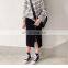 2020 autumn and winter children's clothing full cotton pit strip front slit girls black skirt parent-child wear