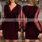 LAITE D2167 amazon hot sales fashion Christmas women v-neck bodycon sequins dresses sexy club party dresses