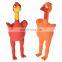 Red Classic Rubber Chicken Shape Squeaky Duck Christmas Chew Pet Dog Latex Chicken Toys For Dog Toy