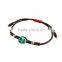 love wax string woven brass beads bracelet flower multilayer wrap bracelet