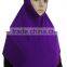 SOLID COLOR TWO PIECES Crystal hemp ISLAM HEADWEAR 76CM*68CM MUSLIM HIJAB big size cover chest