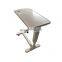 Hospital Furniture Overbed Table ABS Plastic Food Tray Laptop Table with Wheels