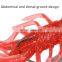 Новые 3,5/7 см 5 штук/пакет Нанесенные на мишуру (Centipede Shrimp) мягкие приманки, искусственные пластмассовые светоотражающие приманки для морской рыбы