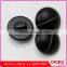 High end black mushroom shape plastic coat button with laser designs