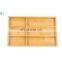 Hot Sale Bamboo Utensil Drawer Organizer with 6 Compartments