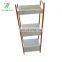 Bamboo three-layer  shelf is suitable for home kitchen, bathroom