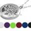 Tree Big Round Shape Perfume Essential Oil diffus necklac Floating Locket Fit Chains Charms Necklace