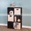 Non-woven Foldable Fabric Storage Bins Cubes drawers with 2 metal handles