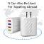 2022 portable travel usb cell phone adapter usb 5v 2.4a 4 port usb travel charger for iPhone
