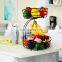 Hot Sale 2-Tier Countertop Fruit Vegetables Basket Bowl Storage With Banana Hanger