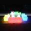 New design fashion shape plastic tea coffee table led bar sofa and chair for event nightclub