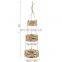 Hot Sale Natural Water Hyacinth 3 Tier Hanging Fruit Basket, Hanging Plant Basket Cheap WHolesale