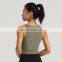 V Neck Semi Fixed Cups Ribbed Yoga Tank Tops High Support Oem Sports Bras For Gym Active Wear