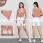 Long Sleeve Mesh Strappy Women Yoga Tops Factory Supply Cross Neckline Sports Tshirts