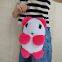 018Panda skew bag plush animal bag Panda satchel plush backpack toy gift for children