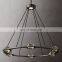 Light Luxury Modern Eclatant Round Brass k9 Crystal Glass LED Chandelier Restaurant Living Room Villa Home Decor
