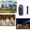 Custom Portable Blue Tooth Party Light Stereo Speakers Flickering Night Light Outdoor Lawn Speaker LED Camping Stereo Speaker