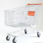 Zinc Plate Metal Grocery Cart for Supermarket